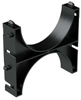 Кластер (держатель) для двустенных труб DKC Octopus Д=90 одинарный черный картинка